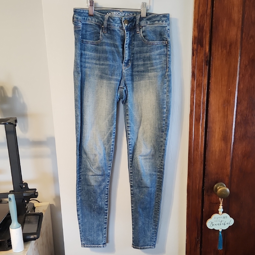 American Eagle Outfitters Women's Light Blue Skinny Jeans
